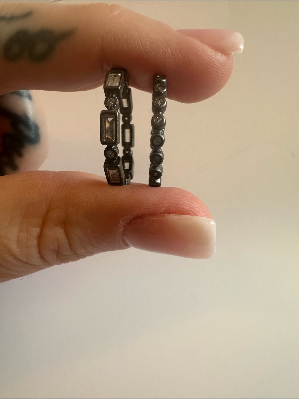 Sterling sliver/Black rhodium plated Freida Rothman Rings